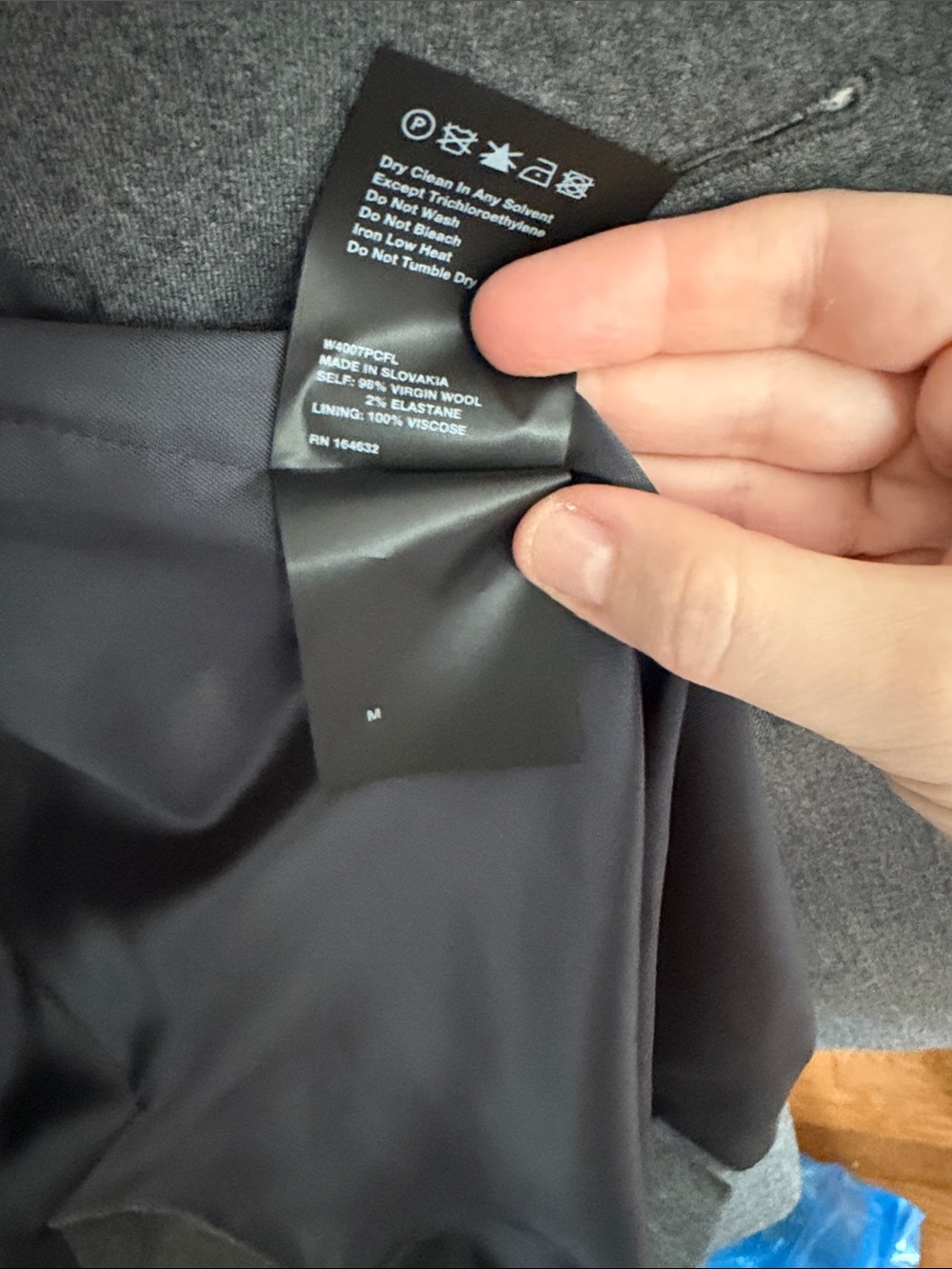 WARDROBE.NYC Double-Breasted Wool Blazer in Charcoal Gray - Picture 7 of 7